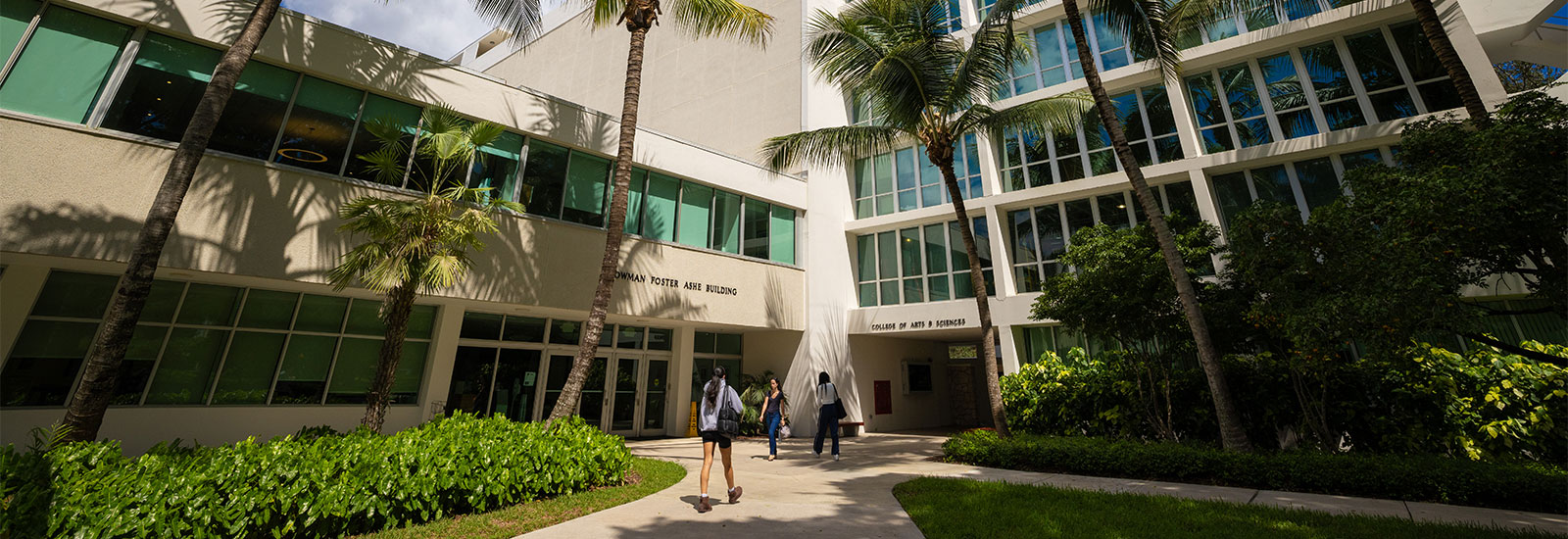 The Ashe Memorial Administration building is named in honor of the first president of the University of Miami, Bowman Foster Ashe